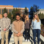 Current students (L to R): Jess Harris, Utkarsh Singh, Julie Rasanen, Amelia Angell, and Alex Willing (not pictured)
