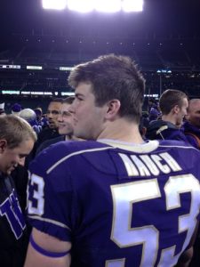 Eric Rauch in his UW football jersey