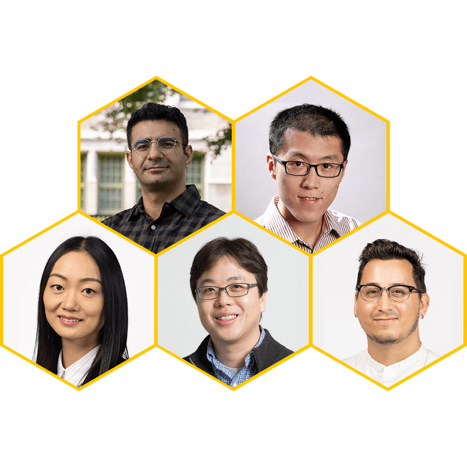 headshots of CEI award faculty