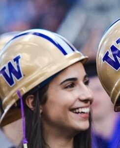 UW CM grad in hard hat
